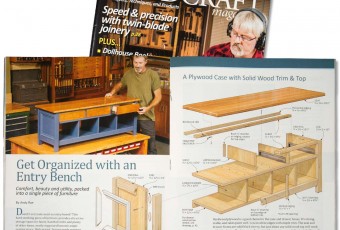 Woodworking Illustration Entry Bench