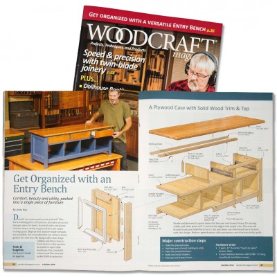Woodworking Illustration Entry Bench